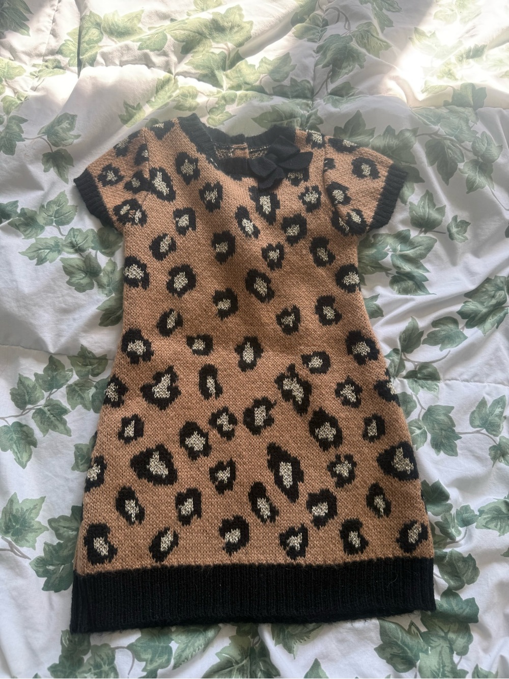 Gymboree Leopard-Print Knit Dress in Brown and Black